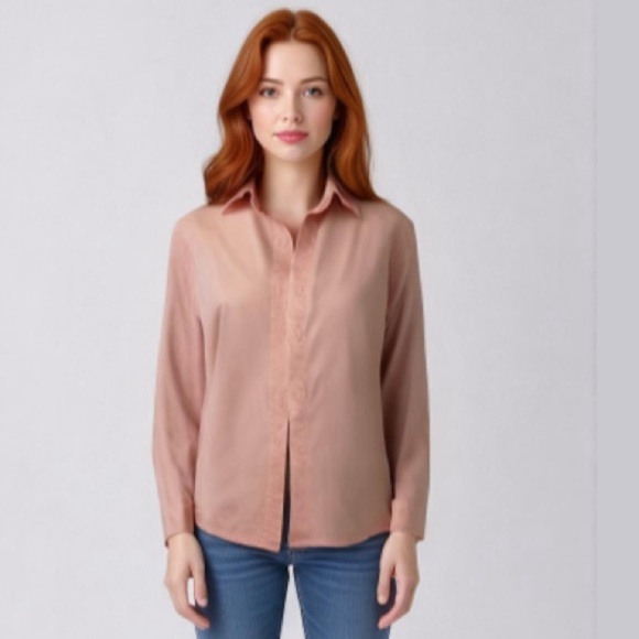Old Navy Tops - Nwot Pink Cotton Button Down Shirt
